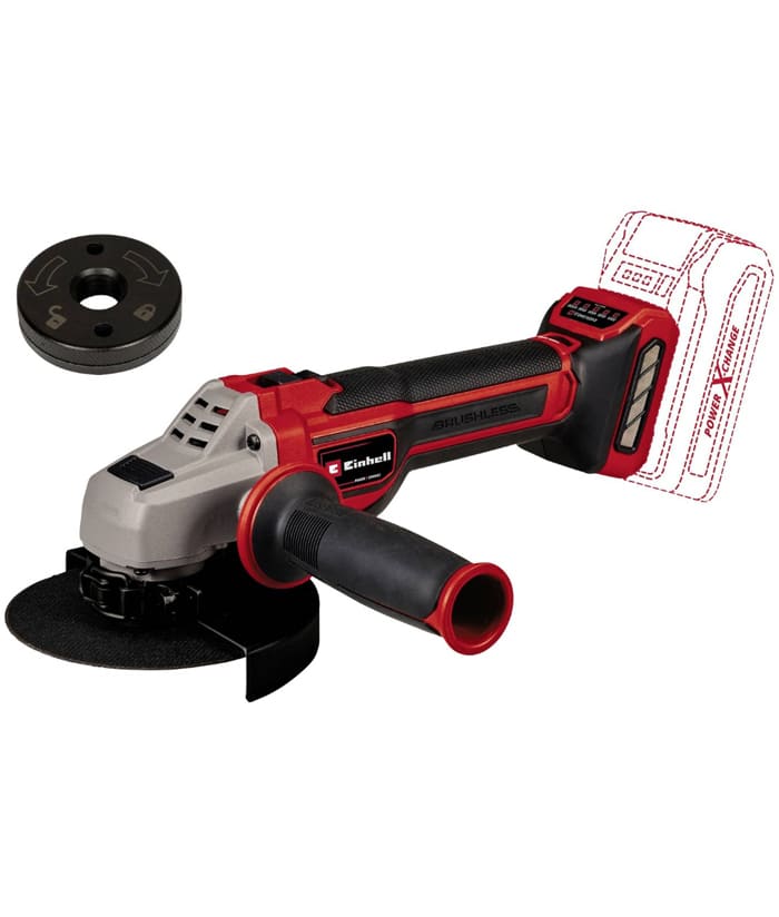 Amoladora Angular a Batería Inalámbrica 115/125mm Con Velocidad Variable Regulable Motor Brushless Sin Carbones 18V Einhell TP-AG 18/125 CE Q Li – Solo