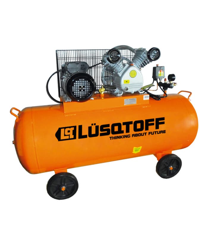 Compresor de Aire Bicilíndrico Eléctrico 3Hp 200lts Lüsqtoff Naranja LC-30200
