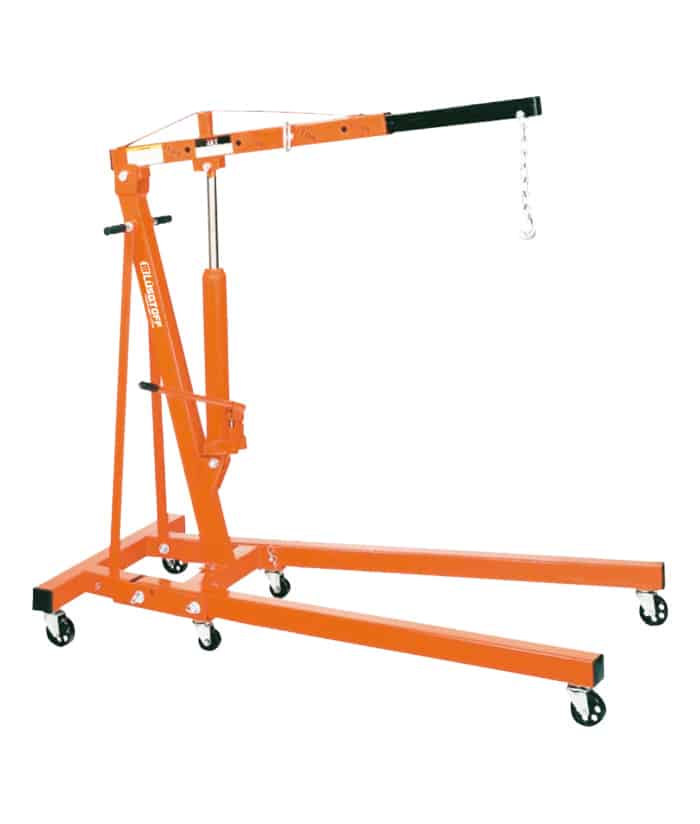 Guinche Pluma Plegable 2 Toneladas Con Ruedas Lüsqtoff Naranja HM2501