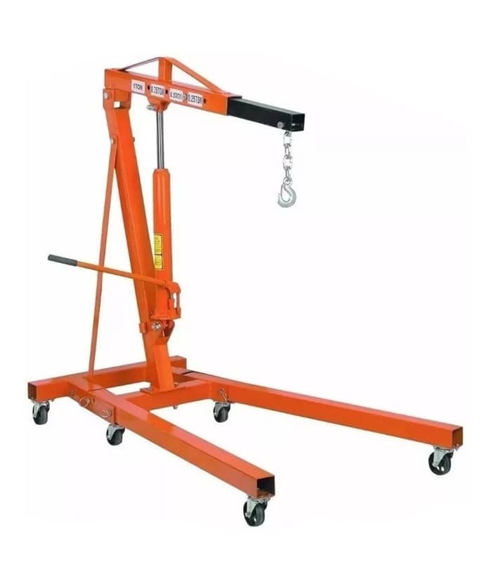 Guinche Pluma Plegable 2 Toneladas Con Ruedas Lüsqtoff Naranja HM2501 - Imagen 3