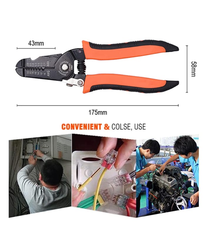 Pinza Alicate Pelacable Manual 7" 175mm Harden 660621 - Imagen 5