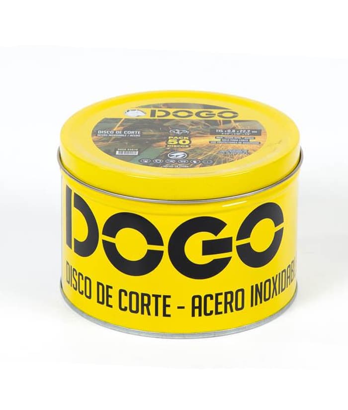Disco de Corte 115 x 0.8 x 22.2mm Lata x 50 Unid. Para Metal Dogo DOG04670 - Imagen 2