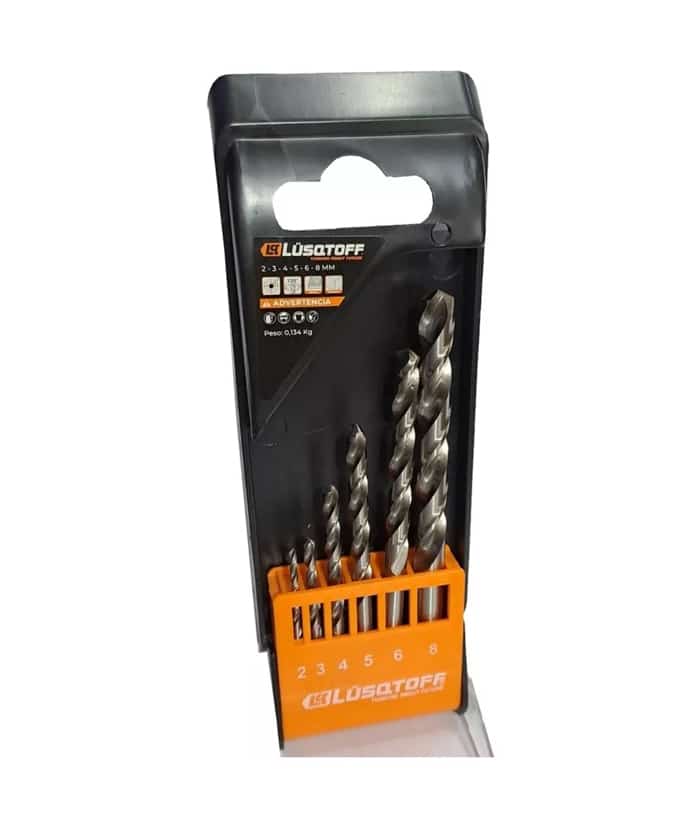 Juego Set Kit Mechas Brocas Acero Rápido Para Metal x 6Pzs Lüsqtoff JMHSS6PZ-9 - Imagen 2