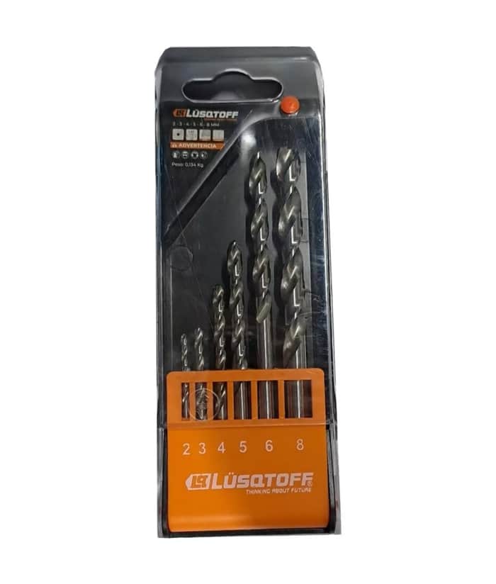 Juego Set Kit Mechas Brocas Acero Rápido Para Metal x 6Pzs Lüsqtoff JMHSS6PZ-9 - Imagen 3