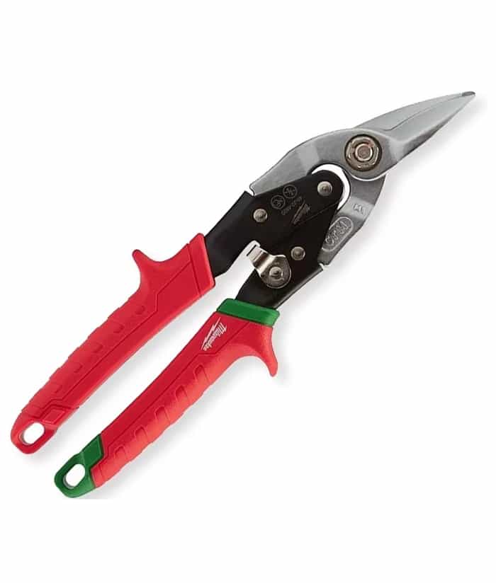 Tijera de Aviación Derecha Chapista Chapa 10" Milwaukee Rojo/Negro 48-22-4520