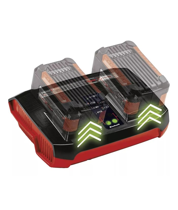 Juego Set Kit Cargador Doble PXC 18V + 2 Baterías 4 Ah Amper Einhell 4512112 - Imagen 5
