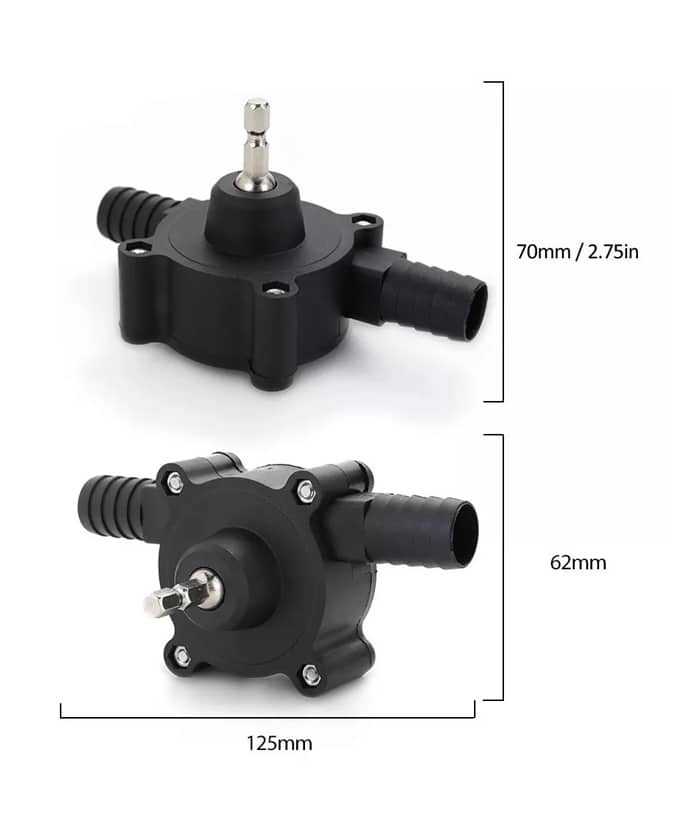 Mini Bomba de Aguas Líquidos Para Taladro 1/2" Ruhlmann RU12005 - Imagen 3