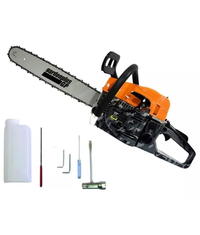 Combo Mundial Motosierra Naftera a Explosión Camuflada 52Cc 20" + Pelota de Regalo Garden Plus by Lusqtoff Naranja/Negro PROM-52GCP - Imagen 3
