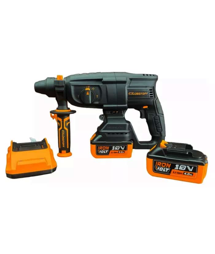 Rotomartillo a Batería Inalámbrico 18V SDS-Plus 3.5 Joules Motor Brushless Black Series Lusqtoff Naranja/Negro RML4450-9BK