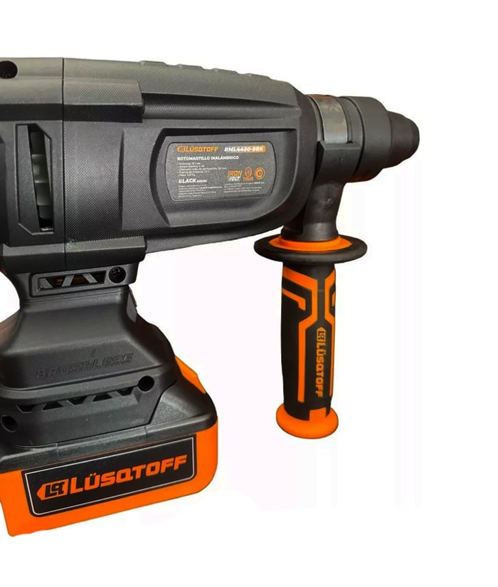 Rotomartillo a Batería Inalámbrico 18V SDS-Plus 3.5 Joules Motor Brushless Black Series Lusqtoff Naranja/Negro RML4450-9BK - Imagen 4