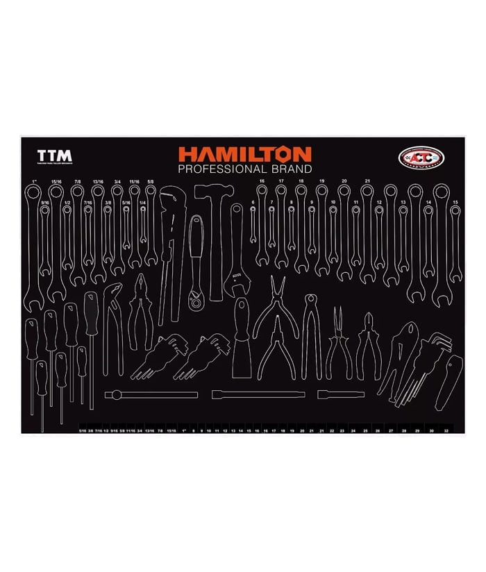 Tablero Exhibidor Organizador Para Herramientas Taller x 123 Pzs Hamilton COMBO-26 - Imagen 2