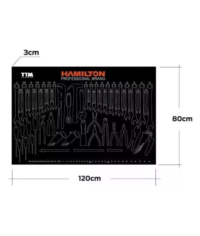 Tablero Exhibidor Organizador Para Herramientas Taller x 123 Pzs Hamilton COMBO-26 - Imagen 3