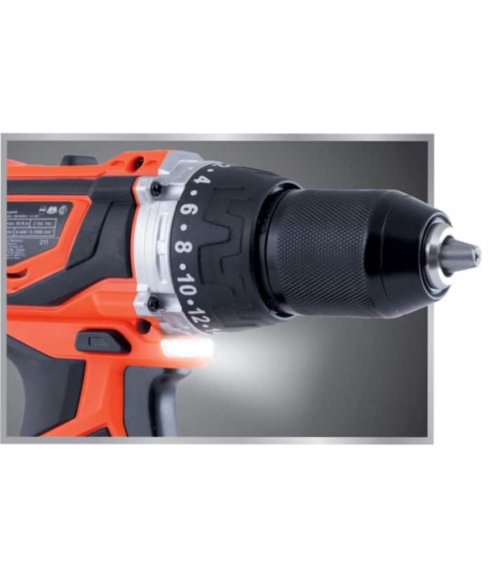 Taladro a Batería Inalámbrica 18V 13mm 40Nm Flex One + Batería 2.0Ah Amper + Cargador + Maletín Dowen Pagio 9993121 - Imagen 3