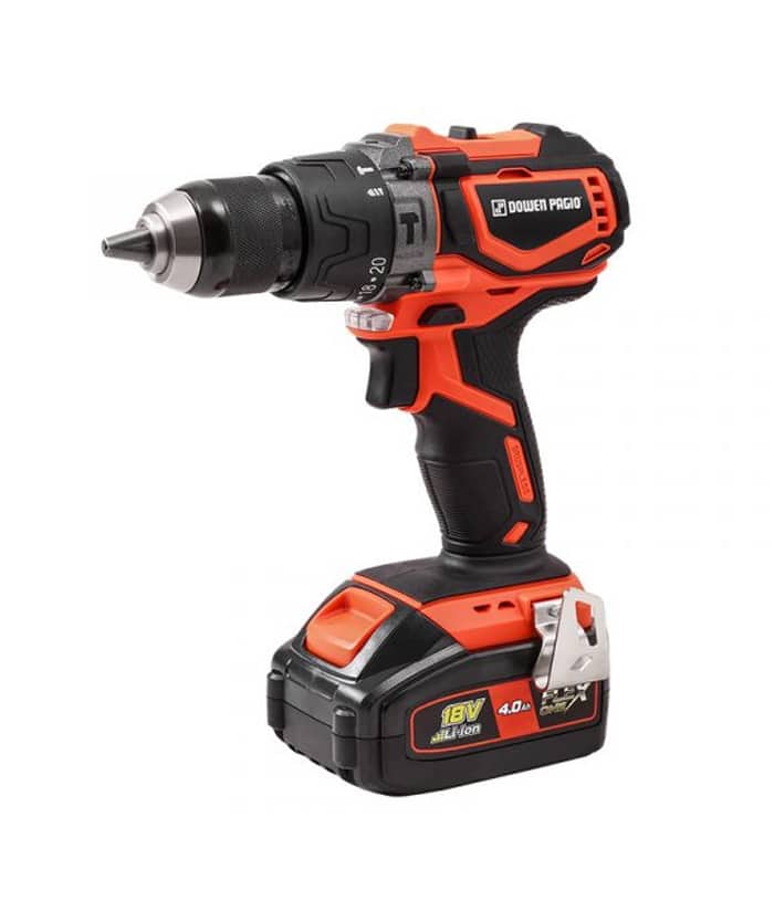 Taladro Percutor a Batería Inalámbrico 13mm 18V 55Nm Motor Brushless Flex One + Batería 4.0Ah Amper + Cargador + Maletín Dowen Pagio 9993112 - Imagen 2