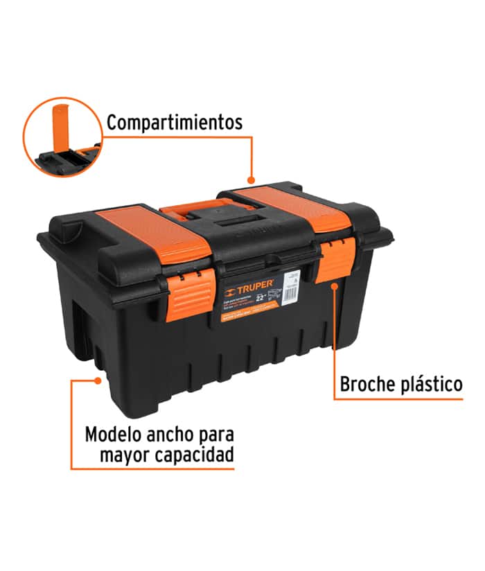 Caja de Herramientas 22″ Truper CHA-22NC - Imagen 2