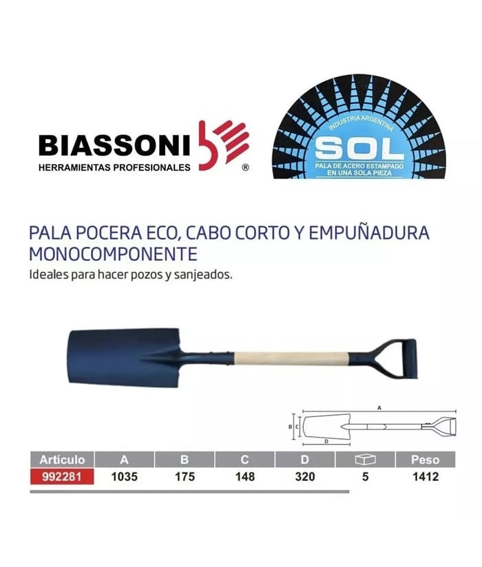 Combo Pala Ancha y Punta Estampada SOL By Biassoni - Imagen 3