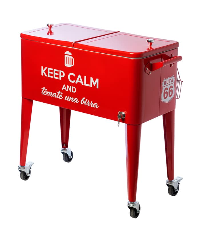 Conservadora Heladera Rodante Roja 80lts Lusqtoff LQH120201R