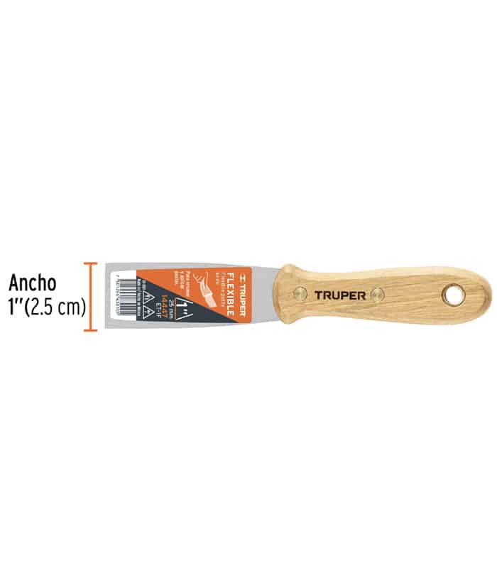 Espátula Flexible 1" Mango de Madera Truper ET-1F - Imagen 3