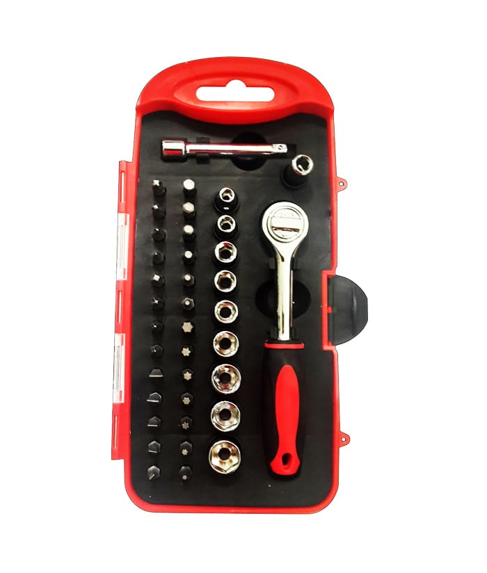 Juego Set Kit Llave Con Crique Tubos y Puntas 25mm x 38 Pzs Fema 69401138 - Imagen 2