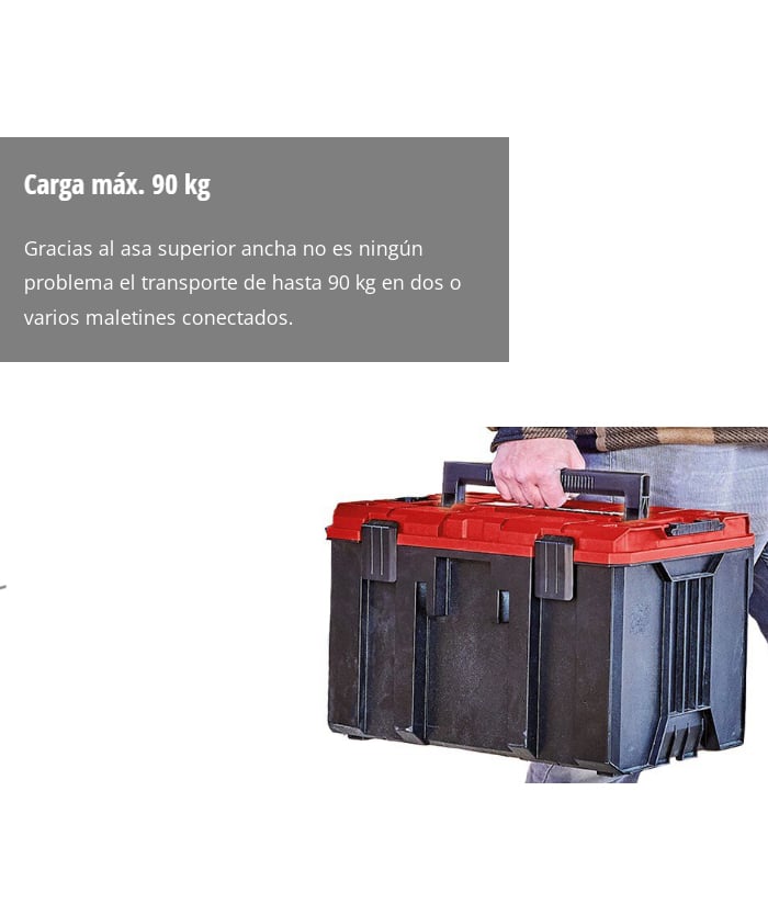 Caja Apilable Encastrable Porta Herramientas Einhell E-Case M 4540021 - Imagen 2