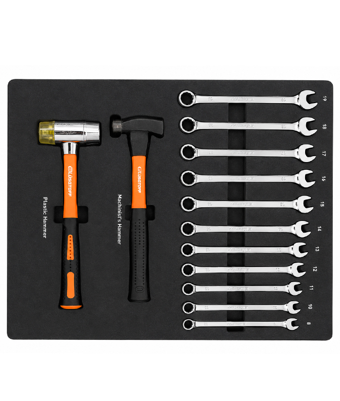 Mesa Rodante Carro Juego de Herramientas x 253 piezas Para Taller Mecánico Lusqtoff Naranja/Negro GHL253-8 - Imagen 4