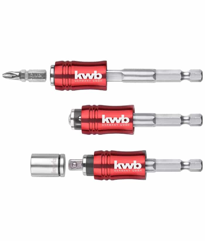 Sujetador Adaptador Porta Puntas 2 en 1 Encastre 1/4" Para Taladro Cambio Rápido KWB 100310 - Imagen 2