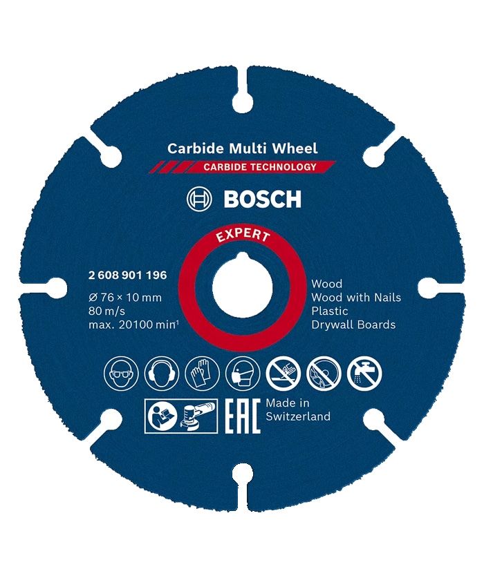 Disco de Corte Expert Carbide Multi-Wheel 76 x 10 mm Bosch 260890119