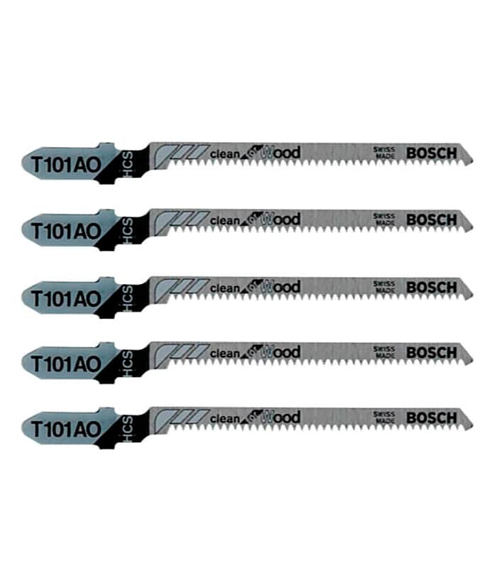 Hoja de Sierra Caladora Para Madera Corte Limpio x 5 pzs Bosch T101AO