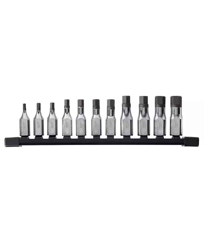 Juego Set Kit Bocallaves Punta Hexagonal 3/8" x 11 Pzs Milwaukee 48-22-9543