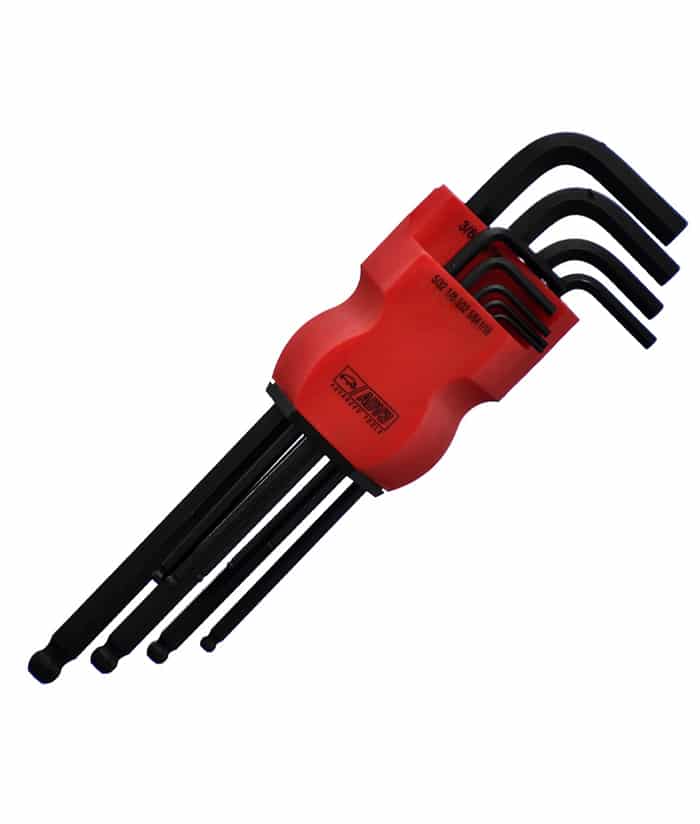 Juego Set Kit Llaves Allen Hexagonales Extra Largas en Pulgadas x 9 Pzs ADV3 LHP002