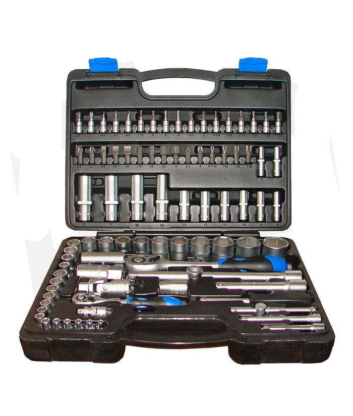 Juego Set Kit de Tubos Bocallaves 1/2" y 1/4" x 85 pzs Extrapol 85L