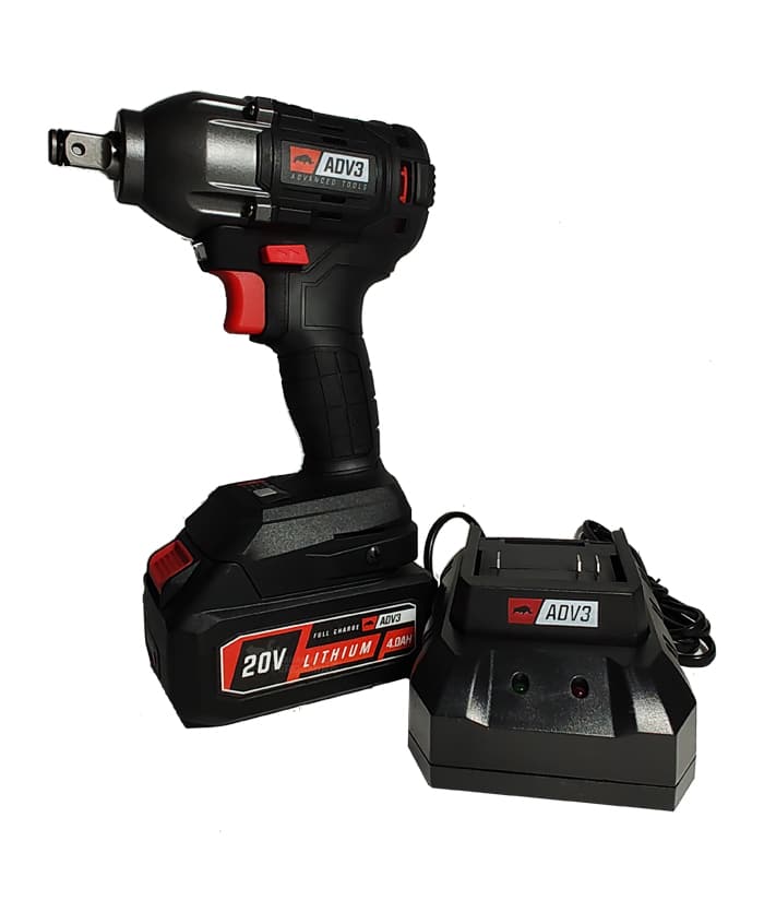 Llave Pistola de Impacto a Batería Inalámbrica Brushless 20V 350Nm Encastre 1/2" + Batería 4Ah Amper y Cargador + Maletín ADV3 LLB20V - Imagen 2