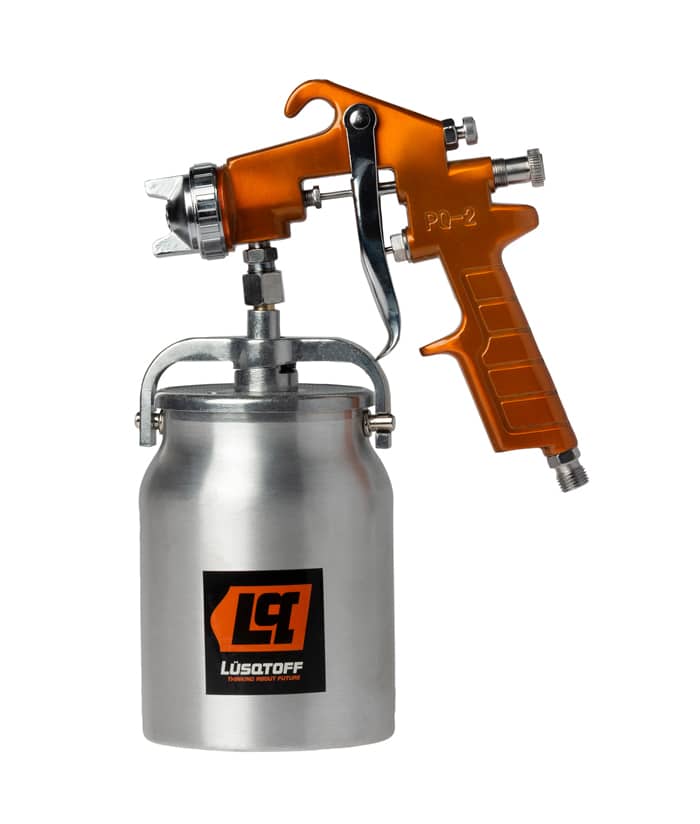 Pistola de Pintar Neumática Alta Presión 50/70 Psi Lusqtoff Naranja AS-1050 - Imagen 2