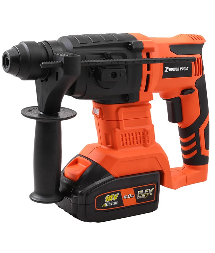 Rotomartillo a Batería Inalámbrico 18V SDS-Plus 2 Joules + Batería 4.0Ah Amper + Cargador + Maletín Dowen Pagio 9993195 - Imagen 2