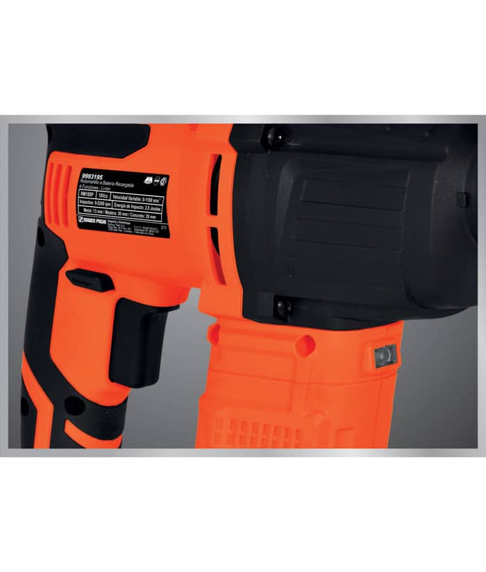 Rotomartillo a Batería Inalámbrico 18V SDS-Plus 2 Joules + Batería 4.0Ah Amper + Cargador + Maletín Dowen Pagio 9993195 - Imagen 3