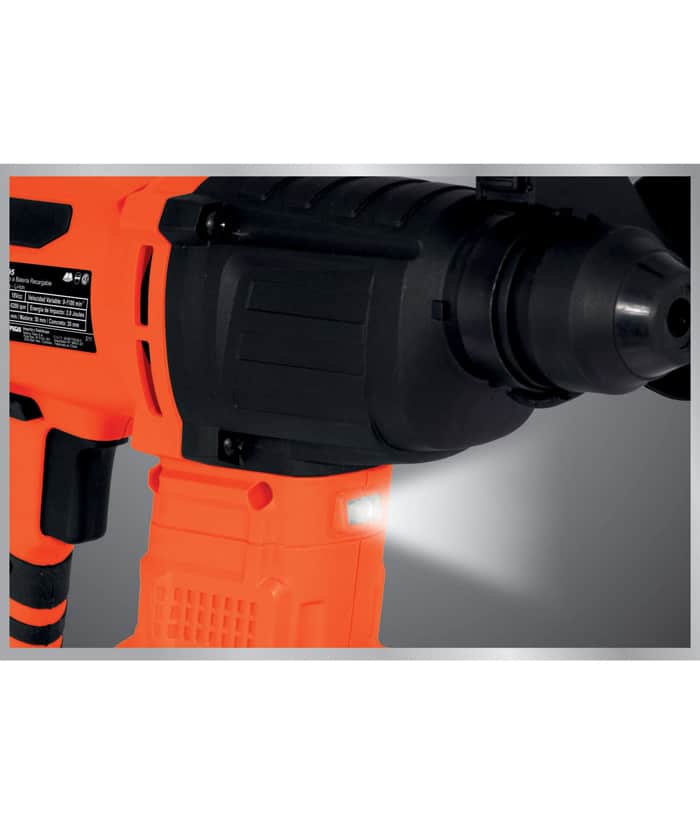 Rotomartillo a Batería Inalámbrico 18V SDS-Plus 2 Joules + Batería 4.0Ah Amper + Cargador + Maletín Dowen Pagio 9993195 - Imagen 5