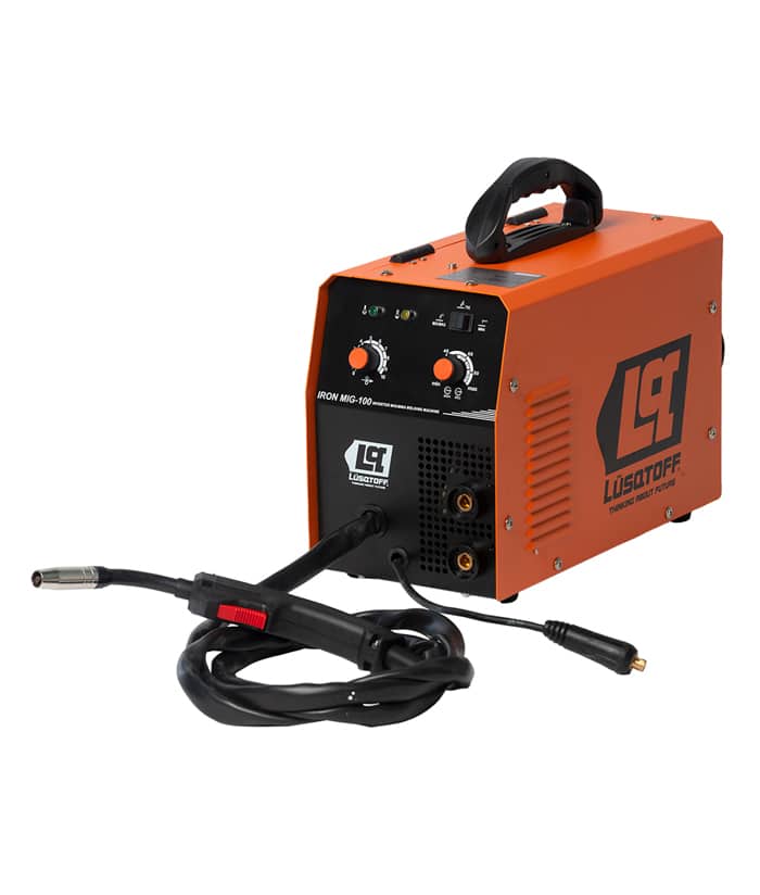 Soldadora Eléctrica Inverter Tridual MMA-MIG Lüsqtoff Naranja/Negro IRON MIG-100