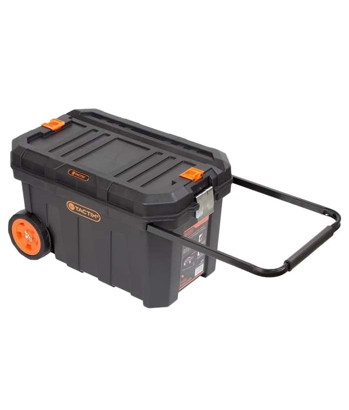 Combo Cajas Carro de Herramientas Plástica Con Ruedas 2 Cuerpos Tactix TX320310 - Imagen 3