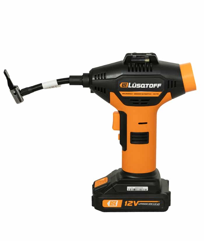 Compresor Inflador a Batería Inalámbrico 12V 150Psi Lusqtoff Naranja/Negro IL150-8