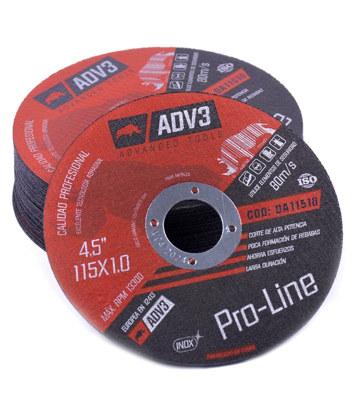 Disco Abrasivo Plano de Corte 115 x 1.0mm ADV3 DA11510