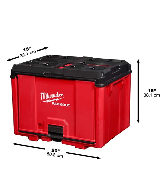 Caja Cajón Gabinete Profundo Alto Impacto Milwaukee Packout Rojo/Negro 48-22-8445 - Imagen 5