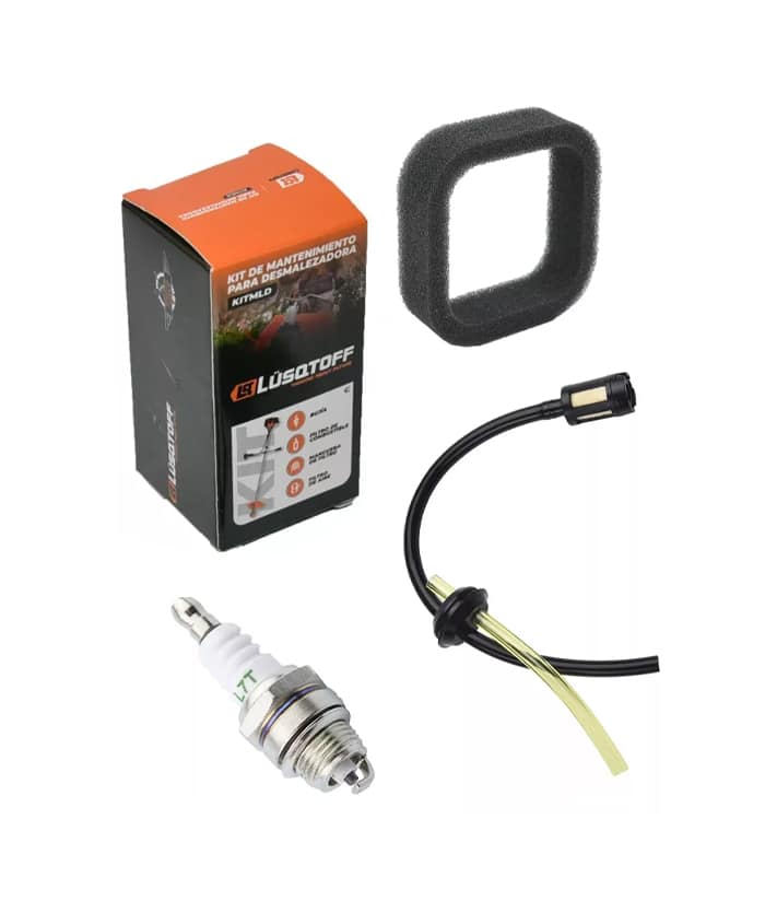 Juego Set Kit De Mantenimiento Filtro Bujía Para Desmalezadoras de 33 A 52cc Lusqtoff KITMLD