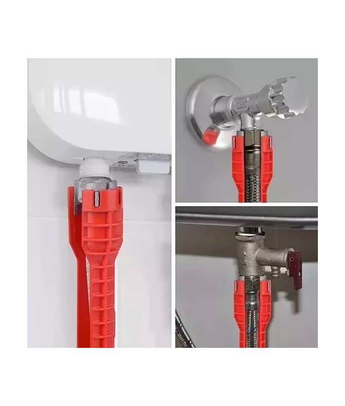 Llave Lavatorio Múltiple Bajo Mesada Baño Flexible Con Nivel Plomería Ruhlmann RU30250 - Imagen 3