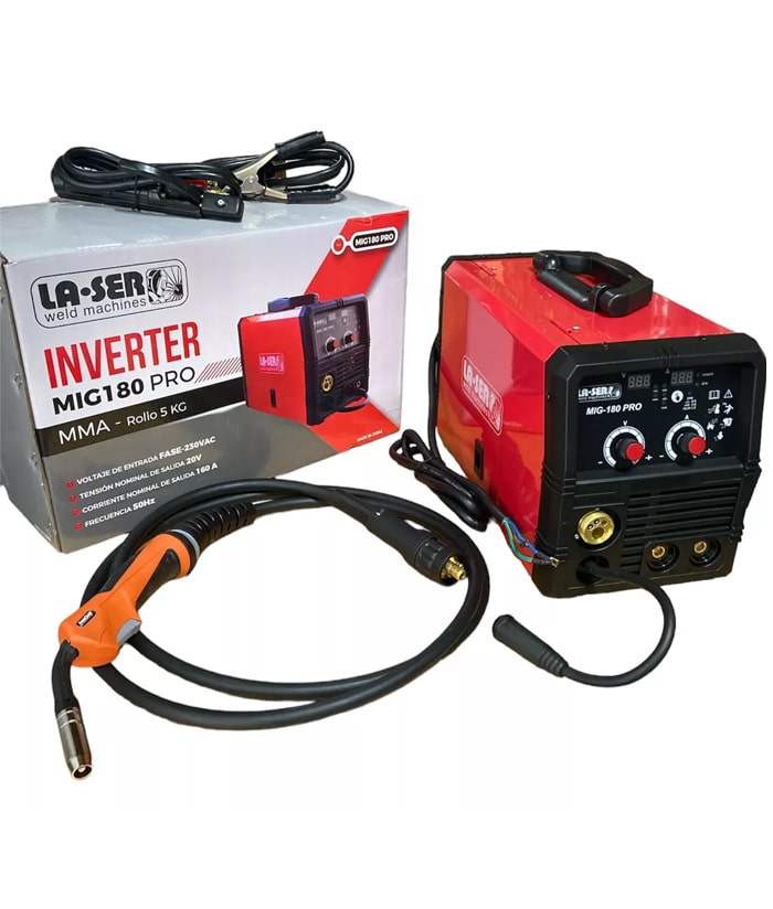 Soldadora Inverter MIG MAG MMA TIG 160A Amper La-Ser MIG180 - Imagen 2