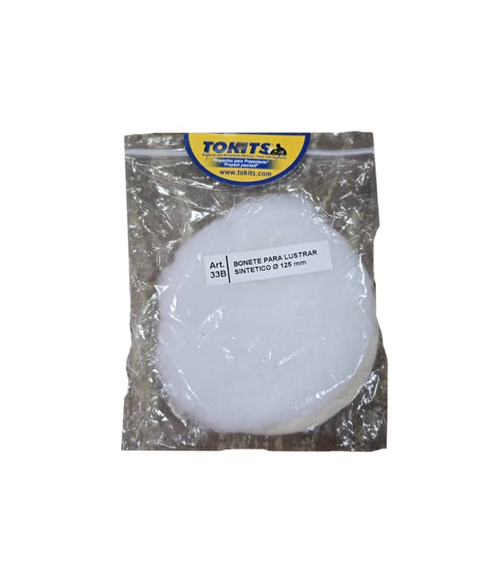 Bonete de Lana Sintético Tejido de Pulido Para Pulir 125mm Tokits - Imagen 2