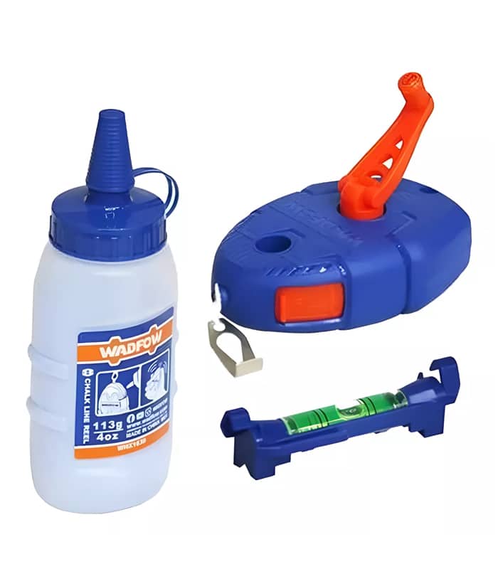 Juego Set Kit Marcador Chocla de Tiza Con Nivel 30mts Wadfow WHX1630 - Imagen 2