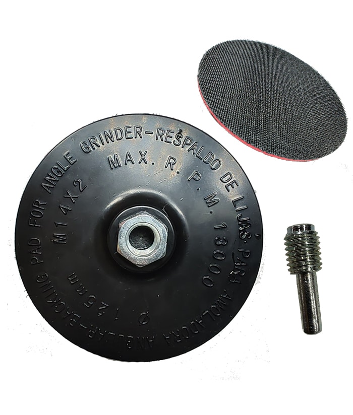 Disco Para Lijar En Taladro Adaptador 125mm Con Velcro Abrojo Base Plato Tokits 231