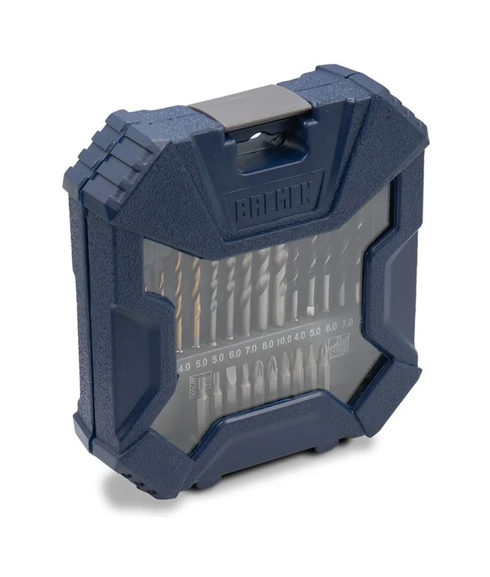 Juego Set Kit Mechas y Puntas Para Atornillar x 41 Pzs Para Madera Metal Pared Tornillos Bulones Bremen 8028 - Imagen 3