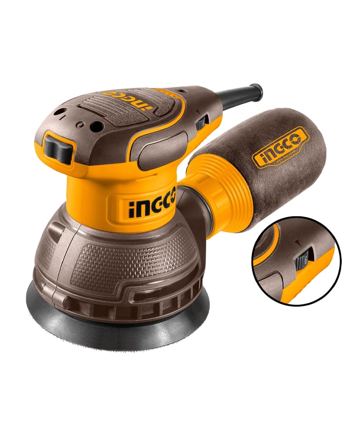 Lijadora Roto Orbital Eléctrica 320W Ingco Naranja/Amarillo RS3216-4