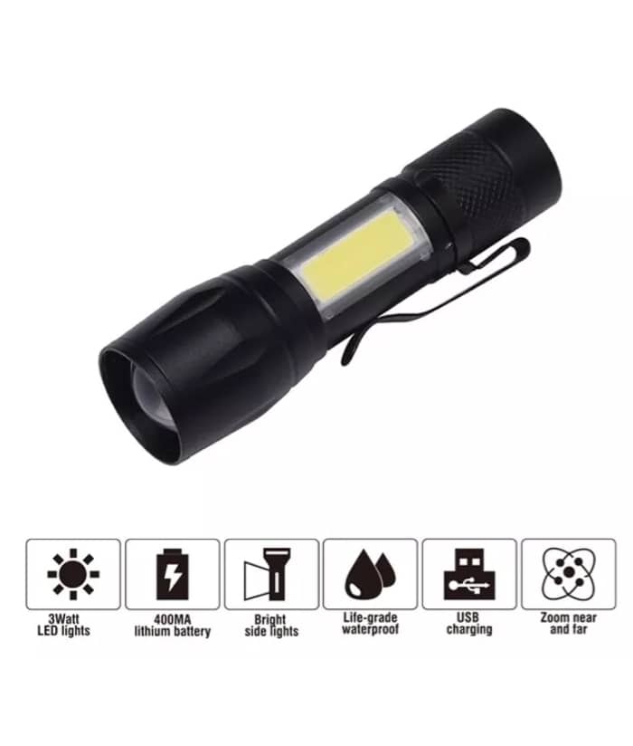 Linterna Luz Lámpara Led Inalámbrica USB Recargable 3W Harden 660713 - Imagen 3